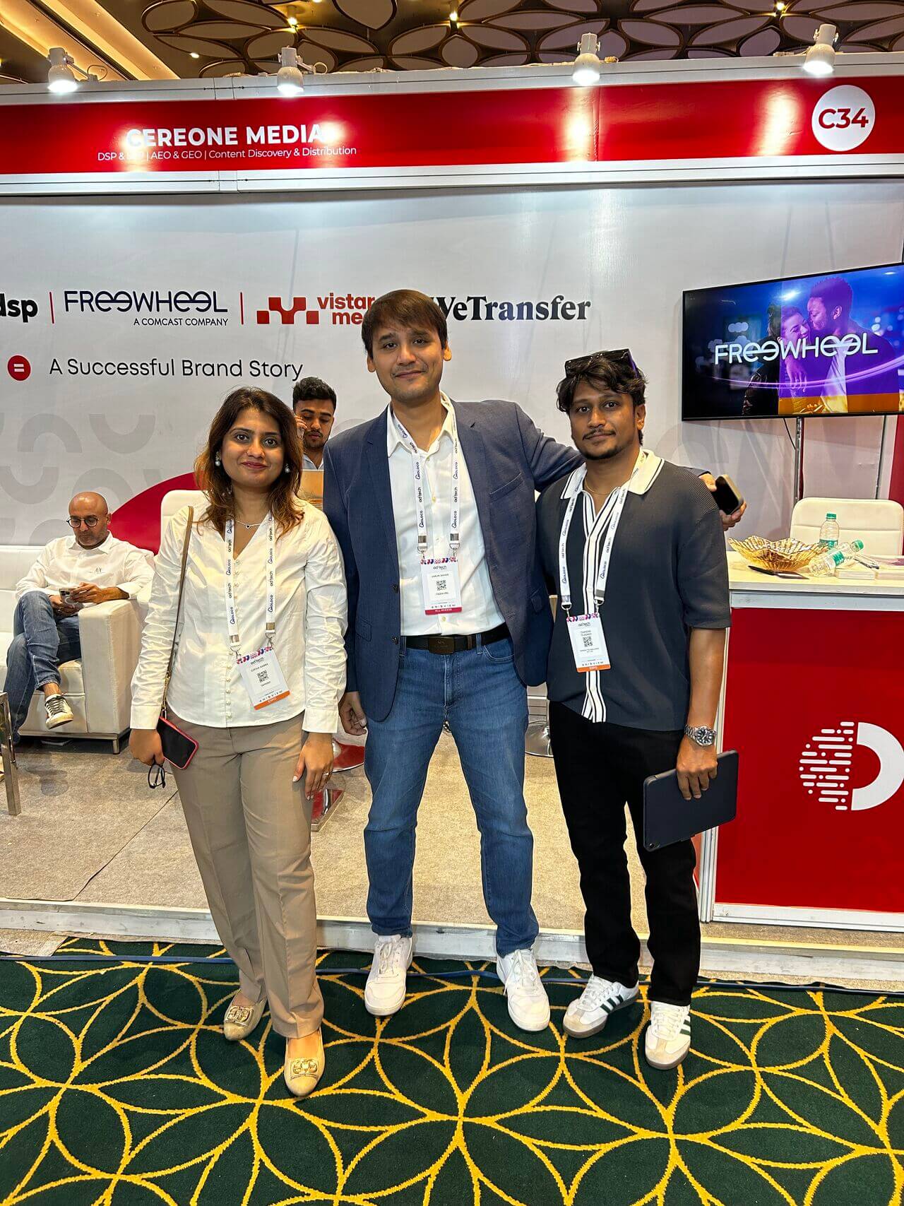 TapMind team at an exhibition booth