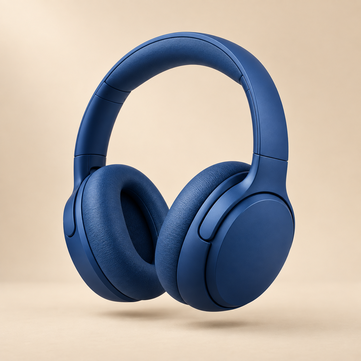 Illustrative campaign creative: a pair of headphones